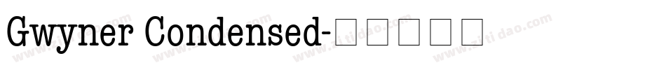 Gwyner Condensed字体转换